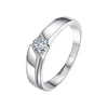 Couple's Moissanite Ring 925 Sterling Silver Fashion Geometric Electroplated