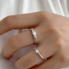 Couples Pair Ring S925 Silver Diamond Geometric Style
