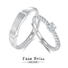 Couples Pair Ring S925 Silver Diamond Geometric Style