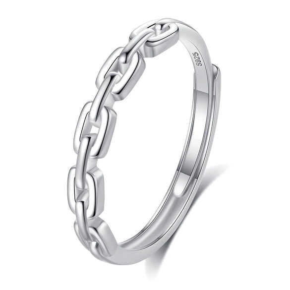 Couple's Pair Ring S925 Silver Niche Light Luxury Versatile Adjustable Ring With Diamond Design