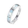 Couple's Ring 925 Sterling Silver Star Pattern Electroplated Jewelry