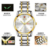 Couple's Stainless Steel And Alloy Watch Automatic Movement Luminous Waterproof Calendar Mechanical Rectangle Business Style