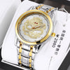 Couple's Stainless Steel And Alloy Watch Automatic Movement Luminous Waterproof Calendar Mechanical Rectangle Business Style