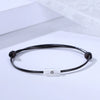 Couple's Sterling Silver 925 Hand Rope Bracelet With Geometric Sun Moon Pendant Electroplated