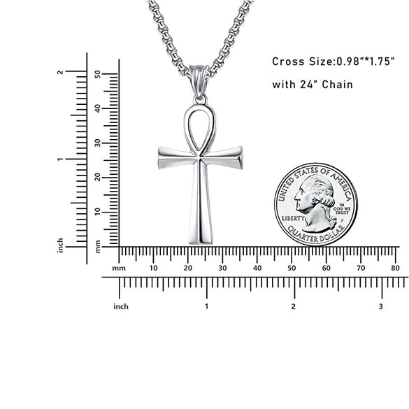 Couple's Titanium Steel Cross Necklace With Alloy Pendant Baking Paint Design Woolen Chain Hiphop Trendy Styling With Animals And Zodiac Pattern