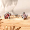 Couple's Titanium Steel Inlaid Zircon Animals Zodiac Ear Nails