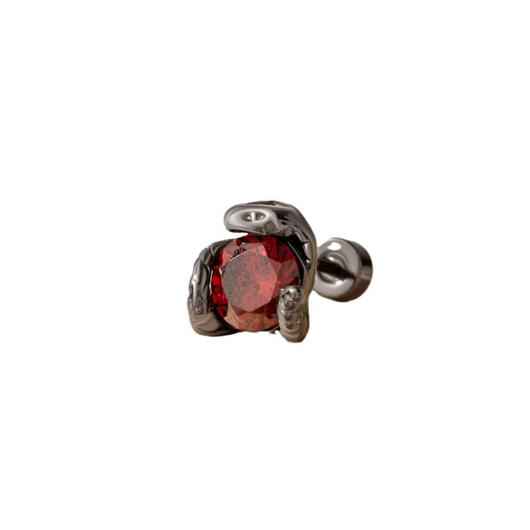 Couple's Titanium Steel Inlaid Zircon Animals Zodiac Ear Nails