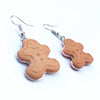 Cream Sandwich Biscuits Creative Bear Gingerbread Man Earrings