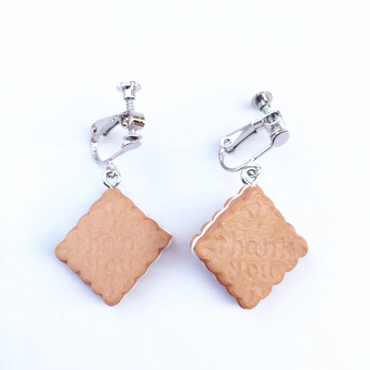 Cream Sandwich Biscuits Creative Bear Gingerbread Man Earrings