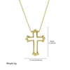 Creative Brass Micropaved Zircon Detachable Double Cross Pendant Necklace With Electroplating