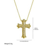 Creative Brass Micropaved Zircon Detachable Double Cross Pendant Necklace With Electroplating