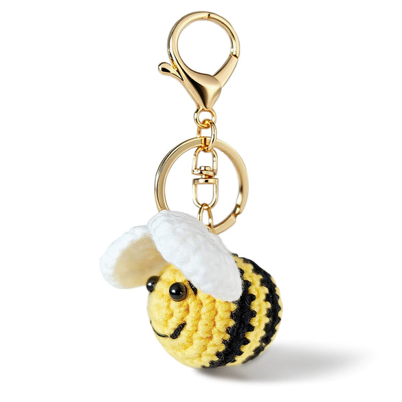 Creative Cartoon Animal Print Skin Keychain Cute Little Bear And Pig Bag Pendant Car Pendant Finished Doll