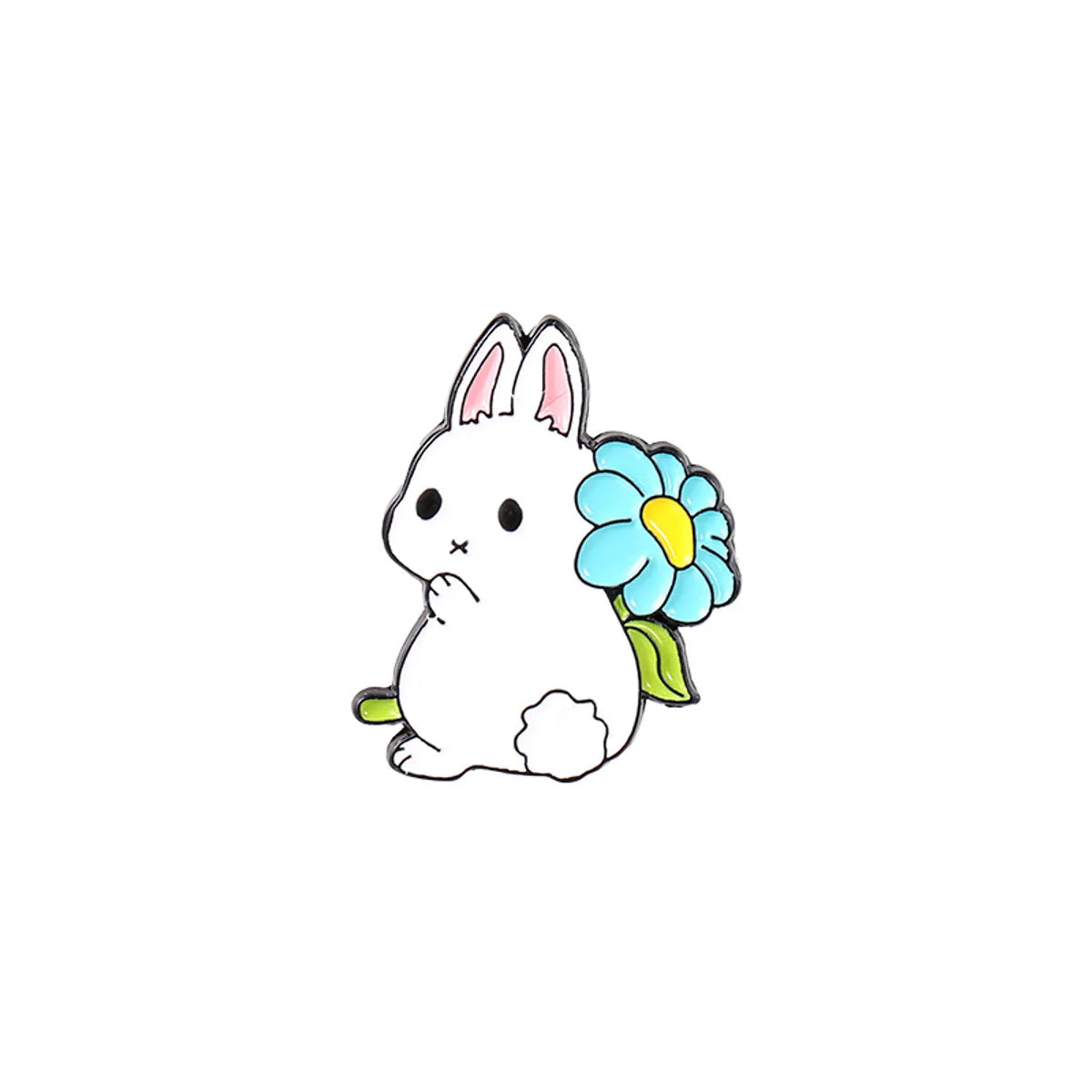 Creative Cartoon Cute Little White Rabbit Alloy Brooch