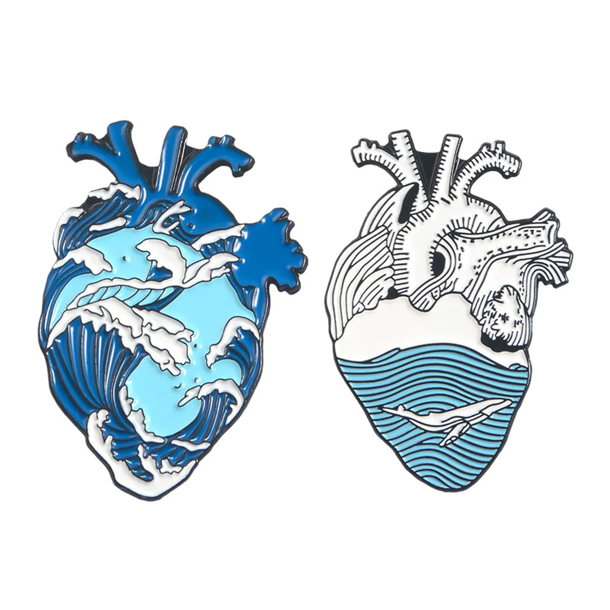 Creative Cartoon Cute Ocean Heart Series Alloy Brooch