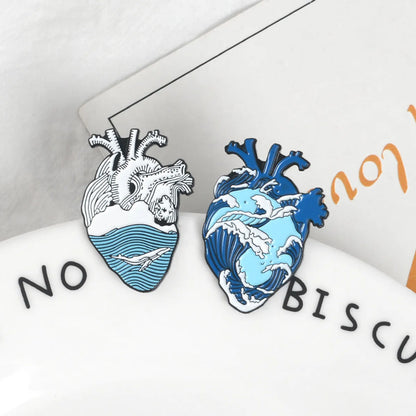 Creative Cartoon Cute Ocean Heart Series Alloy Brooch