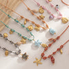 Creative Ceramic Pendant Lanyard Necklace With Animal And Zodiac Patterns For Women Summer Fresh Titanium Steel Clavicle Chain
