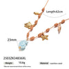 Creative Ceramic Pendant Lanyard Necklace With Animal And Zodiac Patterns For Women Summer Fresh Titanium Steel Clavicle Chain