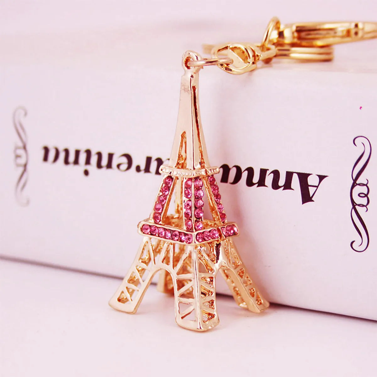 Creative Crafts Diamond Eiffel Tower Keychain