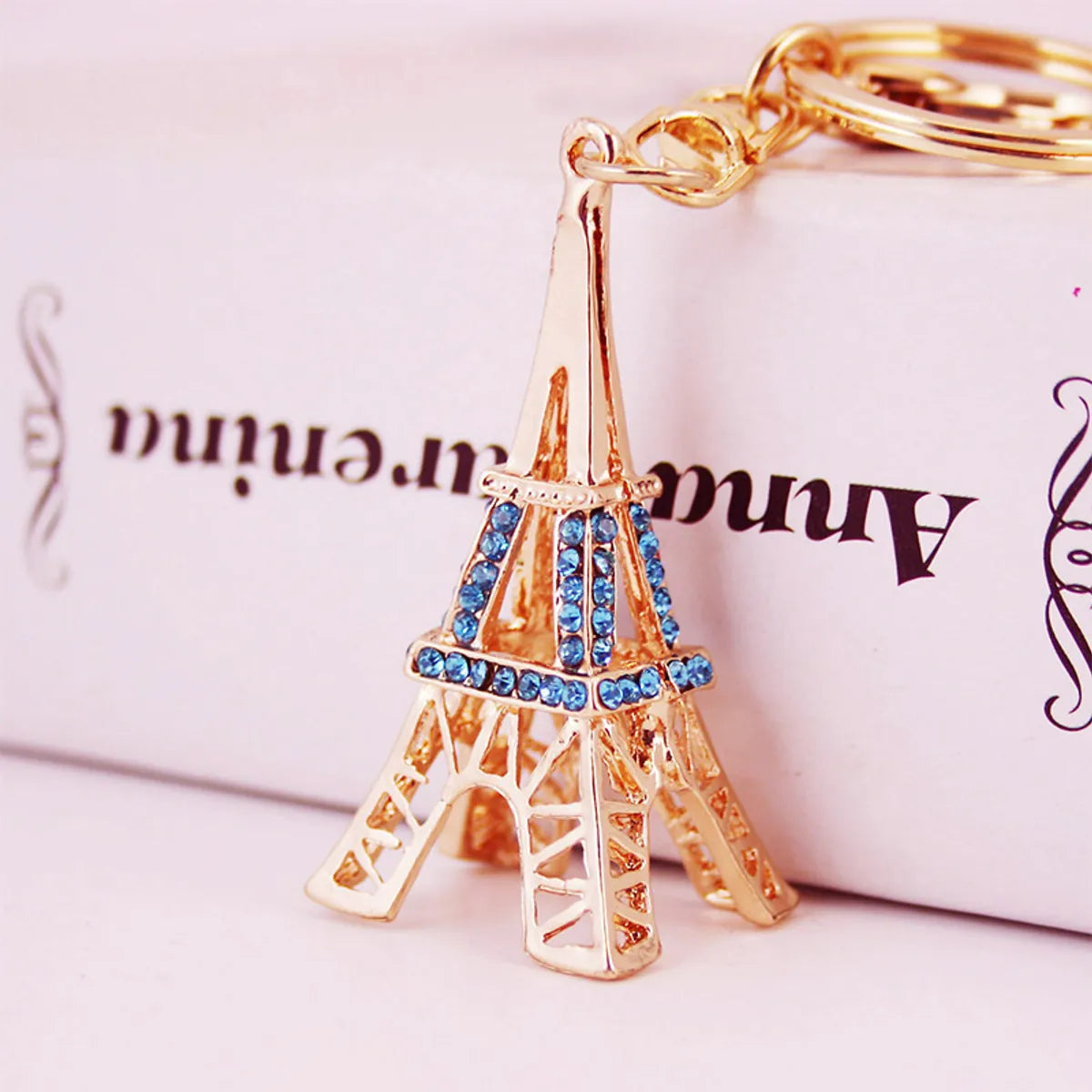 Creative Crafts Diamond Eiffel Tower Keychain