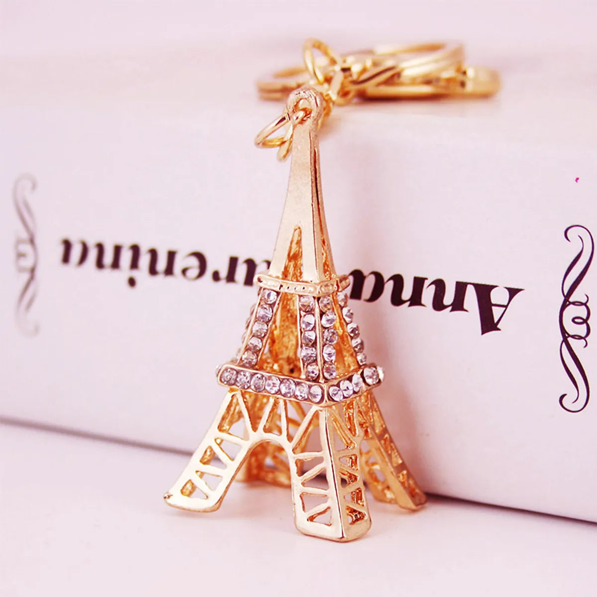 Creative Crafts Diamond Eiffel Tower Keychain