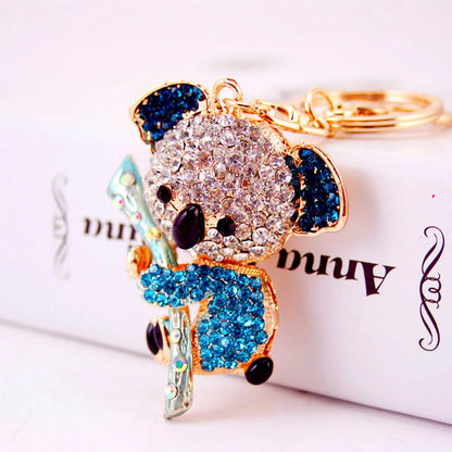 Creative Cute Diamond Koala Car Keychain Koala Key Chain