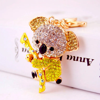 Creative Cute Diamond Koala Car Keychain Koala Key Chain