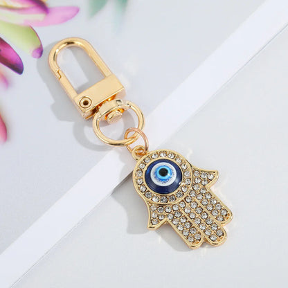 Creative Devil'S Eye Keychain Blue Eyes Key Ring Handbag Pendant Oil Dripping Eyes Door Latch Cross-Border Sold Jewelry