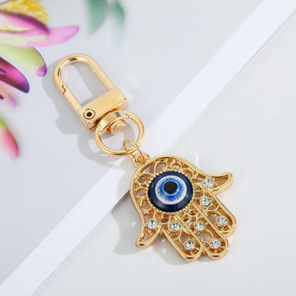 Creative Devil'S Eye Keychain Blue Eyes Key Ring Handbag Pendant Oil Dripping Eyes Door Latch Cross-Border Sold Jewelry