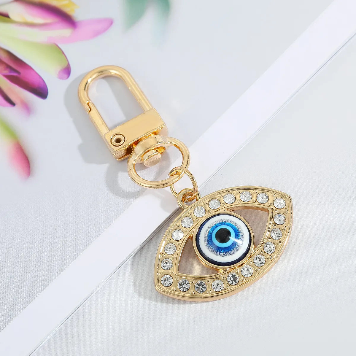 Creative Devil'S Eye Keychain Blue Eyes Key Ring Handbag Pendant Oil Dripping Eyes Door Latch Cross-Border Sold Jewelry