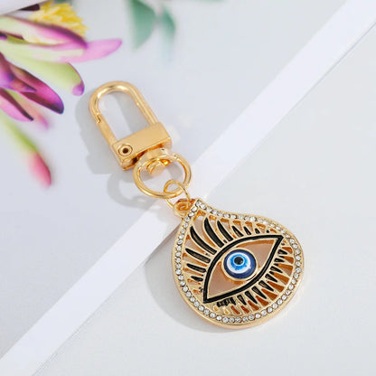 Creative Devil'S Eye Keychain Blue Eyes Key Ring Handbag Pendant Oil Dripping Eyes Door Latch Cross-Border Sold Jewelry