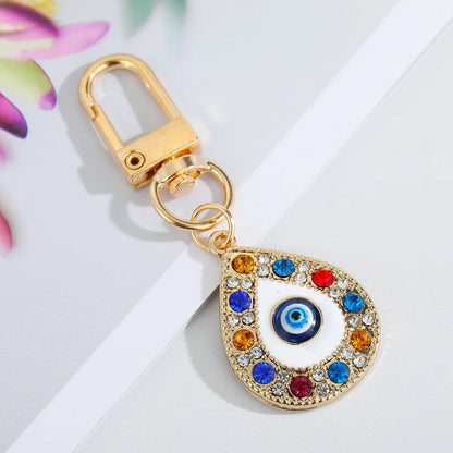 Creative Devil'S Eye Keychain Blue Eyes Key Ring Handbag Pendant Oil Dripping Eyes Door Latch Cross-Border Sold Jewelry