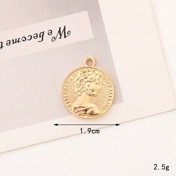 Creative Diy Jewelry Pendant Accessories Zinc Alloy With Return Pattern Electroplated