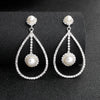 Creative Exaggerated Round Geometric Earrings With Imitation Pearls And Star Detail For Women Natural Style Statement Jewelry