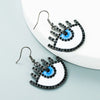 Creative Fashion Alloy Drop Oil Diamond Eyes Earrings