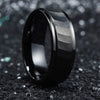 Creative Fashion Black Silver Knife Cut Stainless Steel Ring