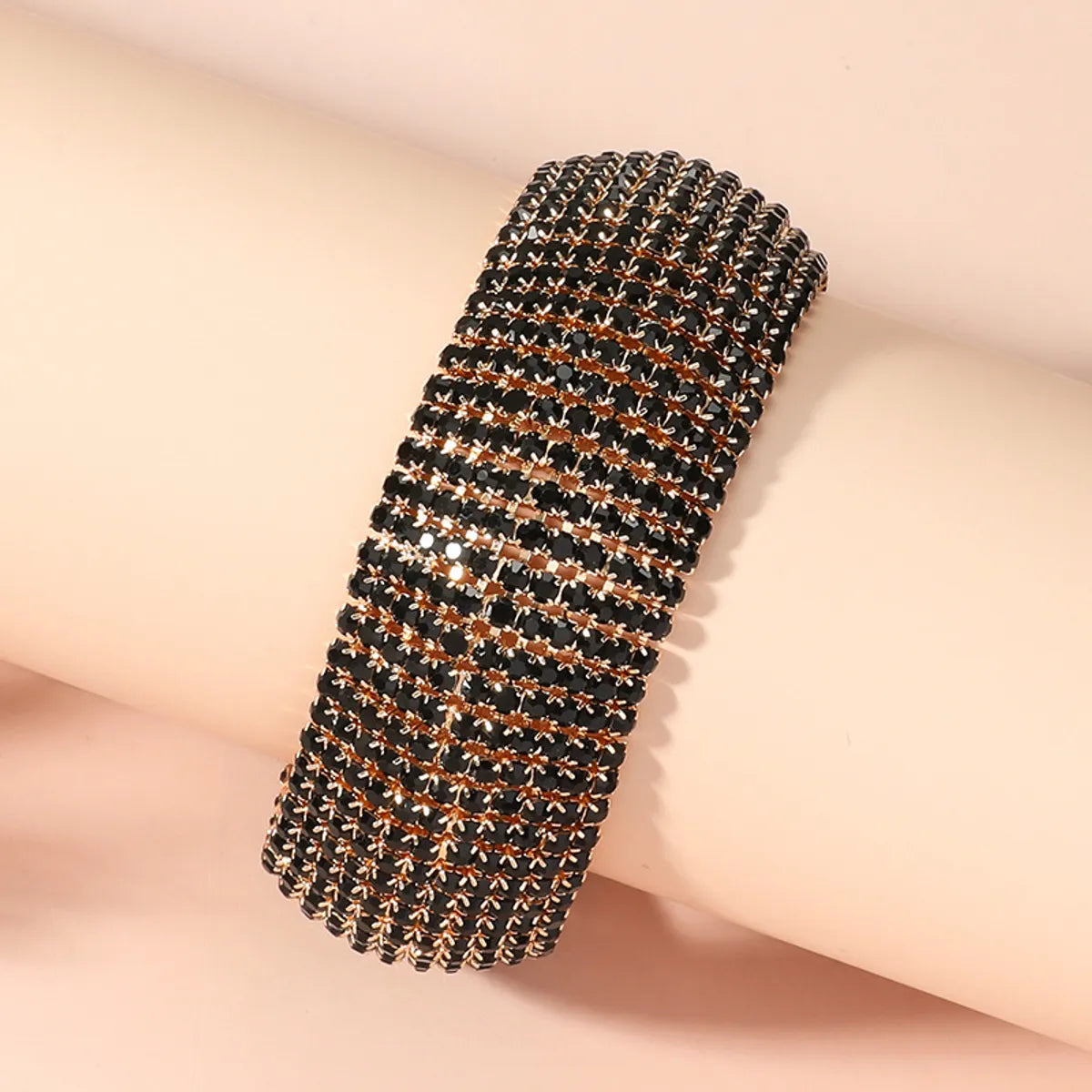 Creative Fashion Diamond Crystal Rhinestone Copper Bracelet Full Diamond