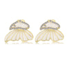 Creative Fashion French Arc Pearl Heart Back Hanging Earrings