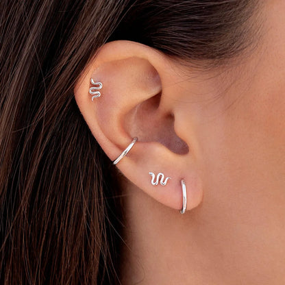 Creative Fashion Without Pierced Copper Ear Clip C-shaped Earrings Single