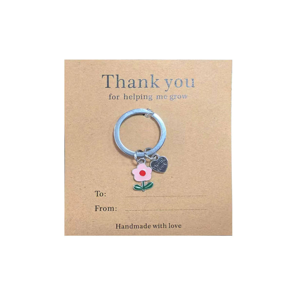 Creative Floral Cartoon Zinc Alloy Keyrings