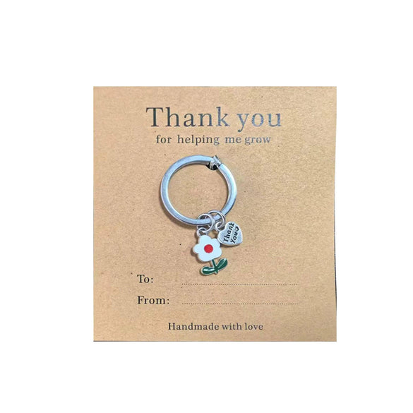 Creative Floral Cartoon Zinc Alloy Keyrings