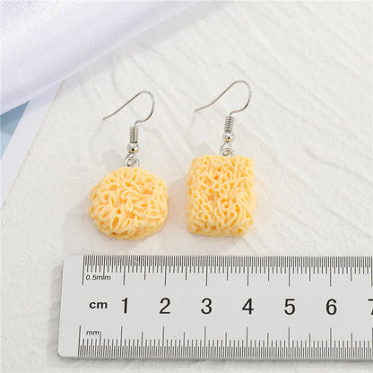 Creative Funny Simulation Instant Noodle Earrings