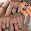 Creative Heart Of Thorns Love Opening Fugu Ring Jewelry Alloy Material Electroplating Processing Heart Shaped And Star Patterned For Women