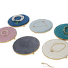 Creative Metal And Suede Jewelry Rack Highend Splicing Style For Ring Necklace Bracelet Pendant