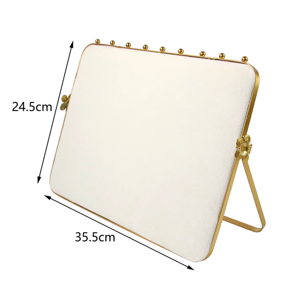 Creative Metal And Suede Jewelry Rack Highend Splicing Style For Ring Necklace Bracelet Pendant