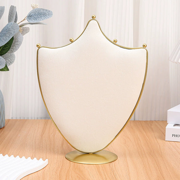 Creative Metal And Suede Jewelry Rack Highend Splicing Style For Ring Necklace Bracelet Pendant