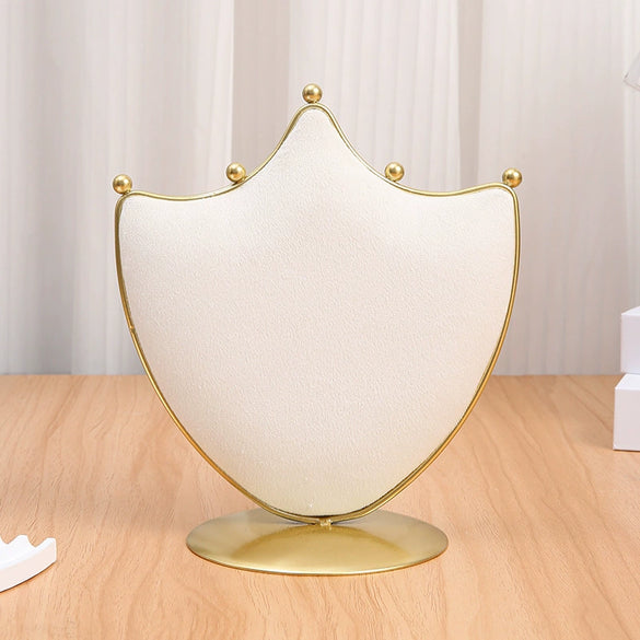 Creative Metal And Suede Jewelry Rack Highend Splicing Style For Ring Necklace Bracelet Pendant