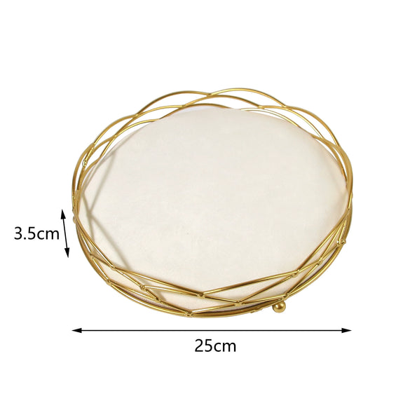 Creative Metal And Suede Jewelry Rack Highend Splicing Style For Ring Necklace Bracelet Pendant