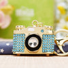 Creative Metal Rhinestone Camera Car Keychain For Women's Bag Pendant