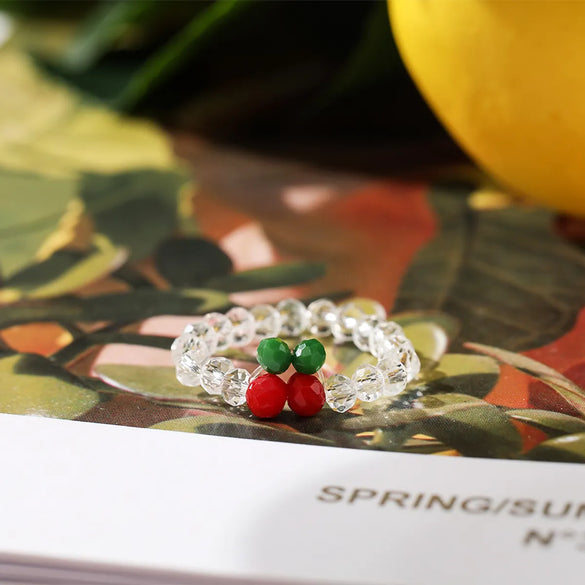 Creative New Elastic Crystal Bead Ring