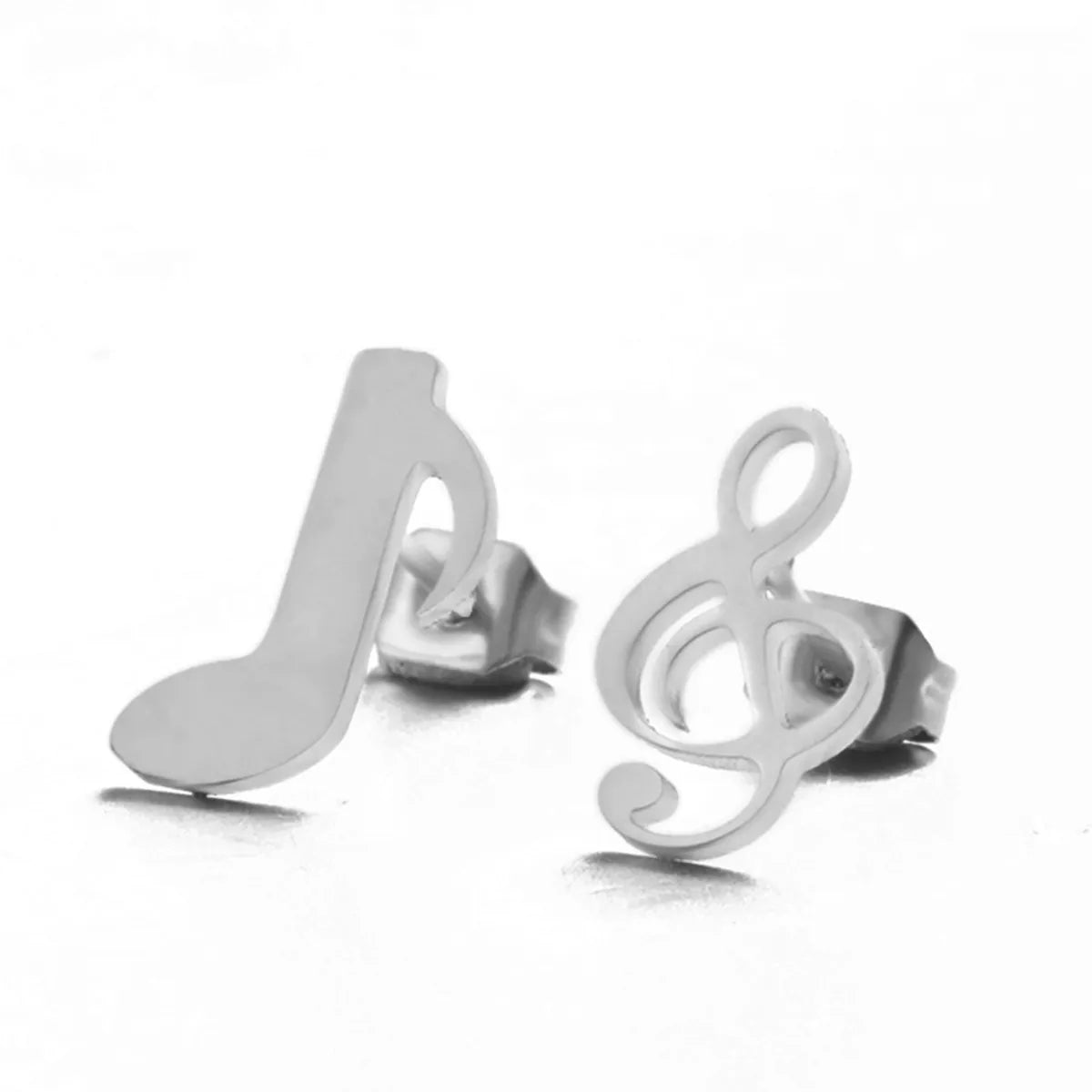 Creative Personality Asymmetrical Note Alloy Earrings Wholesale